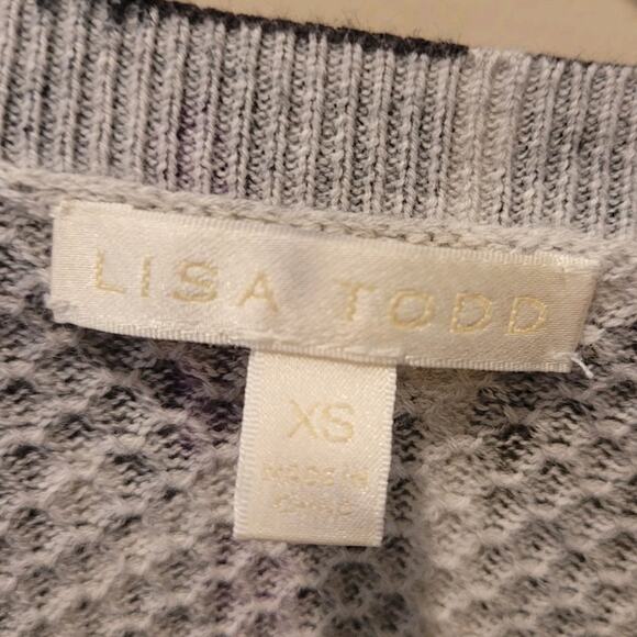 Lisa Todd Womens Cotton Love Language Graffiti Print Long Sleeve Sweater Size XS - Picture 8 of 10